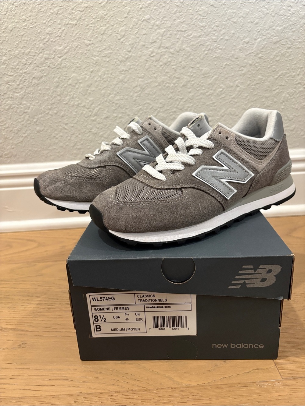 New Balance Women's Gray Suede & Mesh Low-Top Sneakers